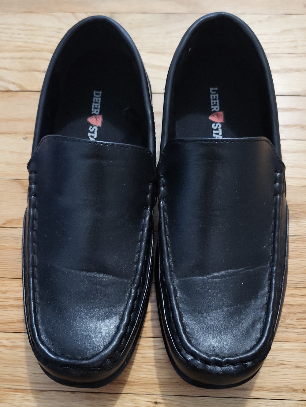 Deer Stags Black Boy's Slip-On Moccasin Loafers